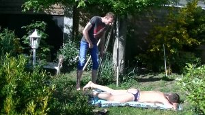 Tanning In The Garden