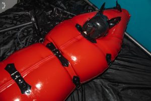 Red Rubber Pup Sack
